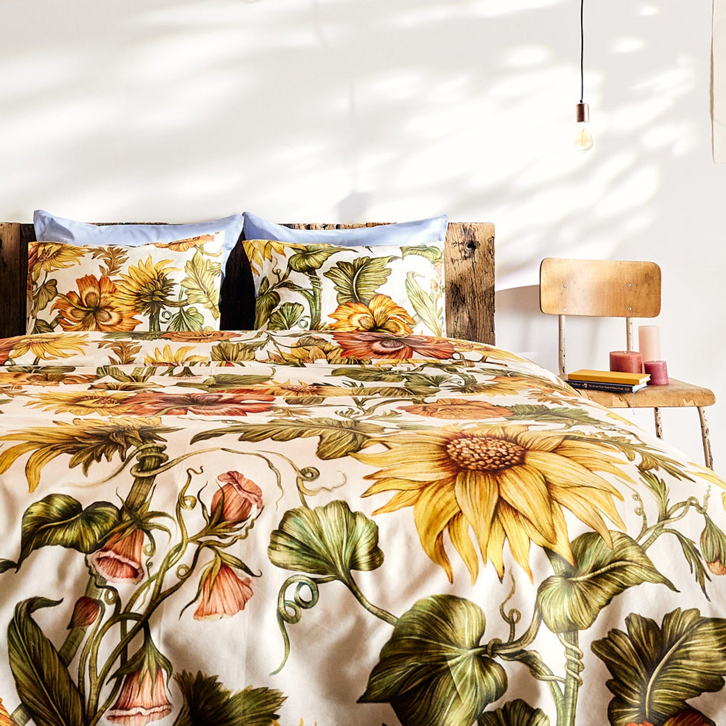 Serenade dekbedovertrek katoen satijn geel