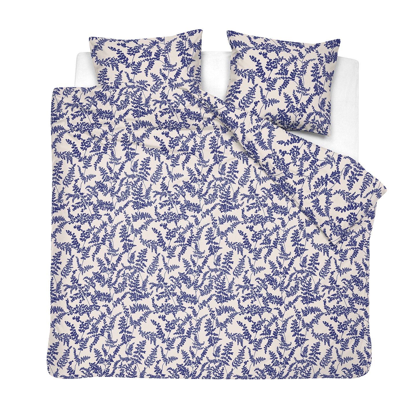 Melodie dekbedovertrek katoen blauw