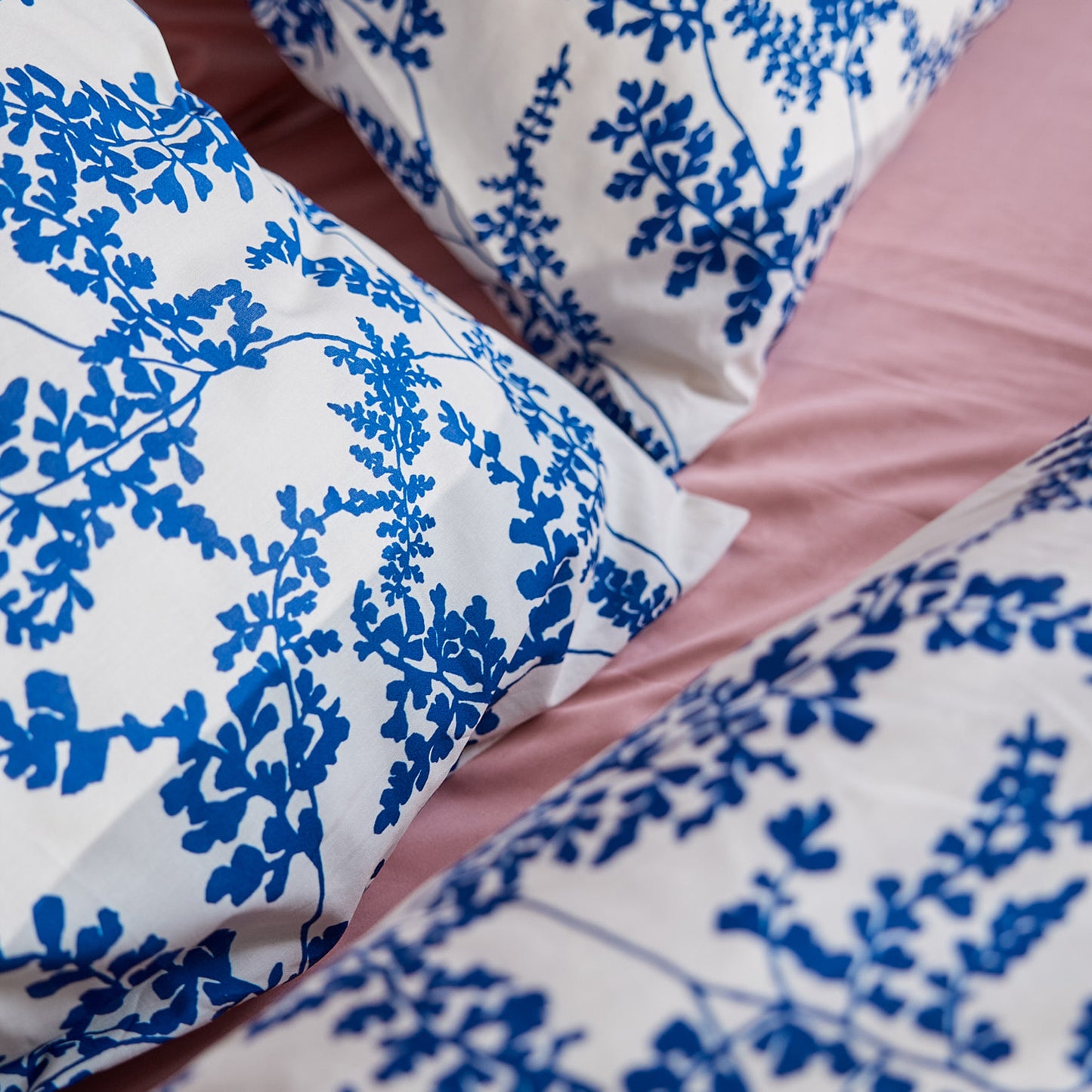 Melodie dekbedovertrek katoen blauw