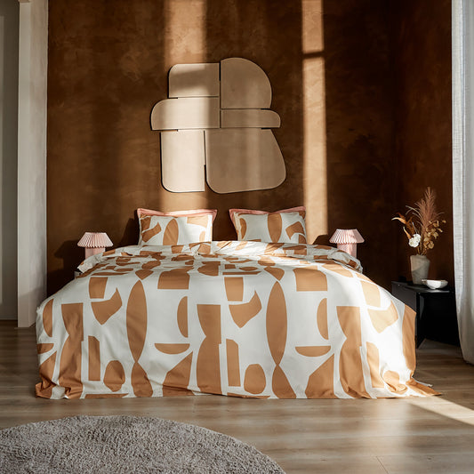 Barista dekbedovertrek katoen karamel