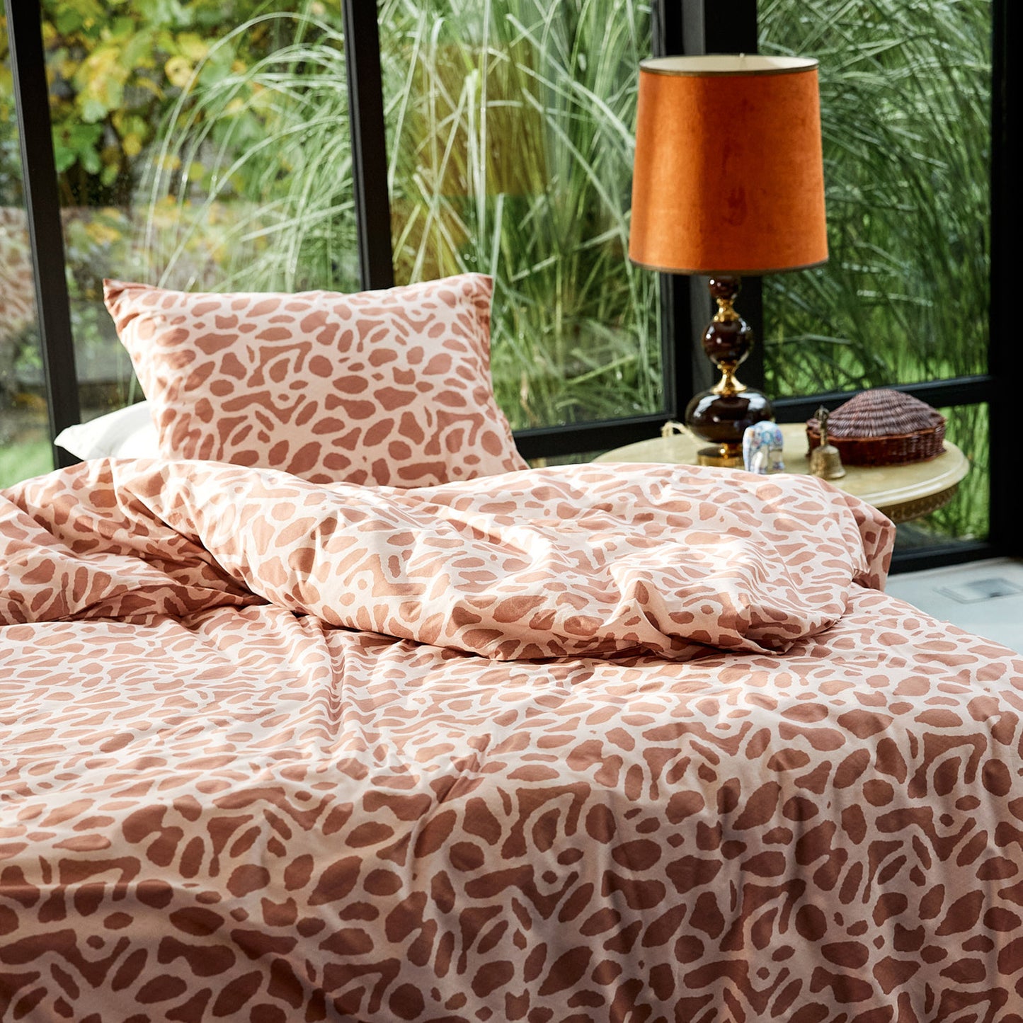 Savanne dekbedovertrek katoen terra