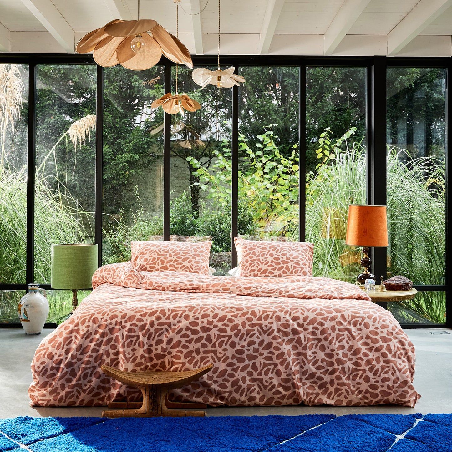 Savanne dekbedovertrek katoen terra