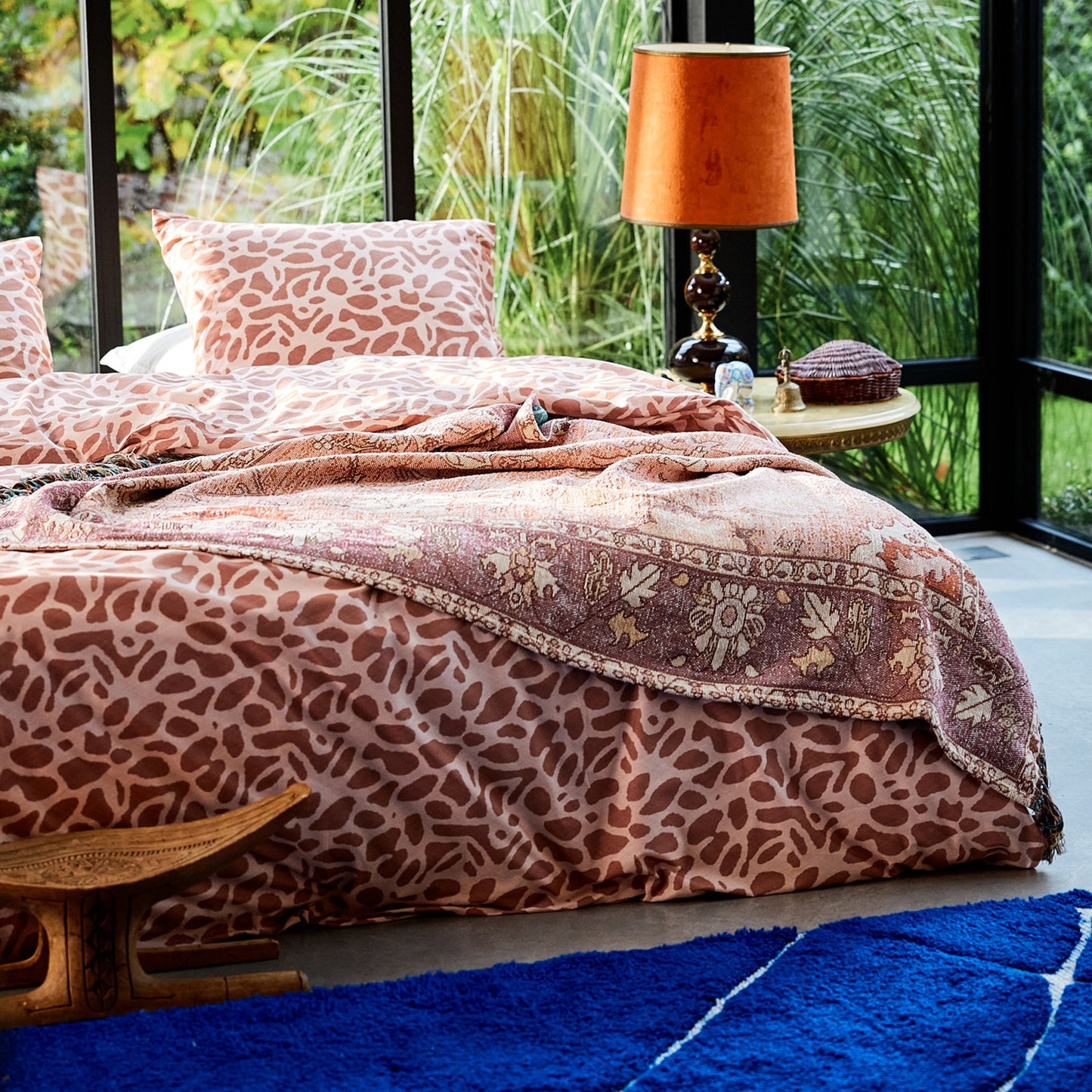 Savanne dekbedovertrek katoen terra