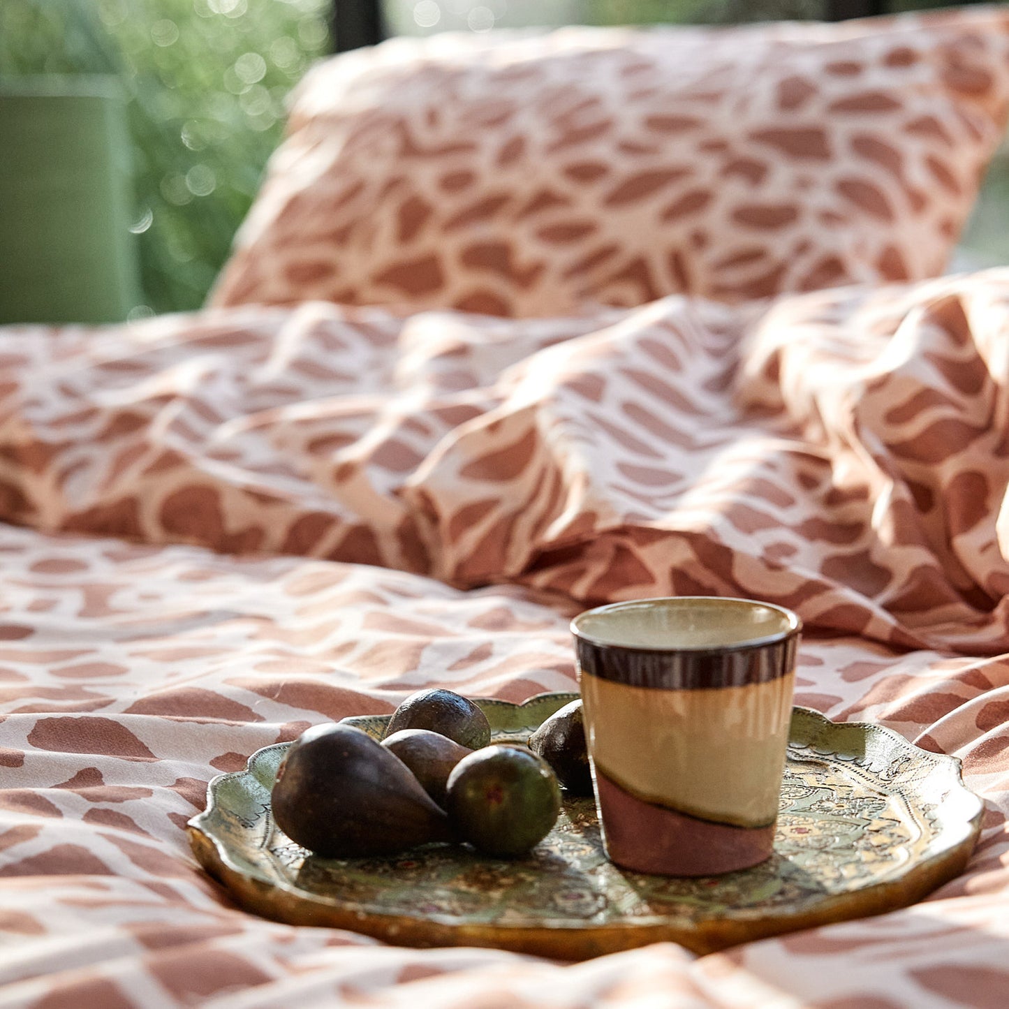 Savanne dekbedovertrek katoen terra