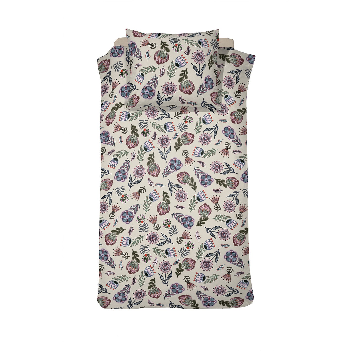 Cocon duvet cover set cotton satin multi