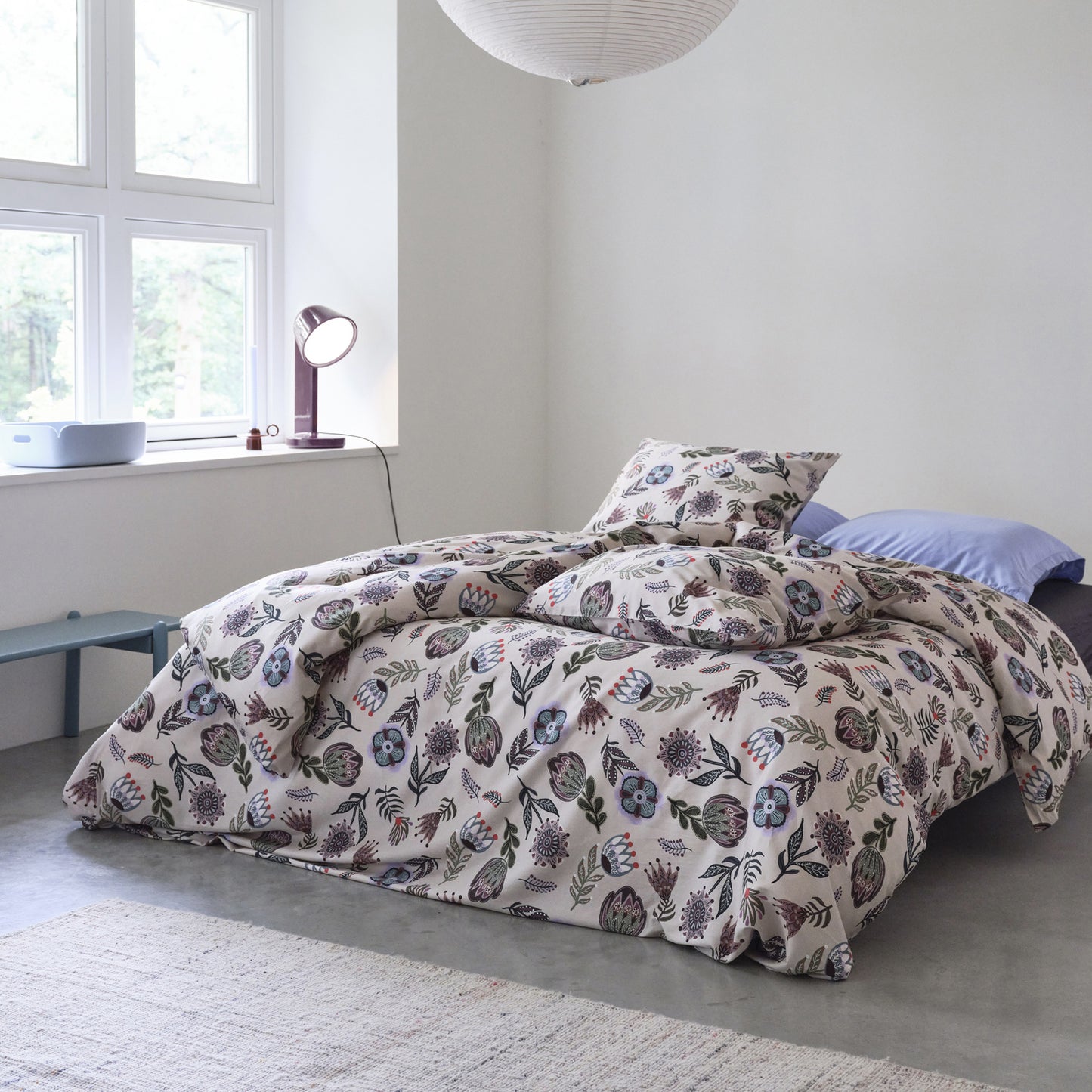 Cocon duvet cover set cotton satin multi