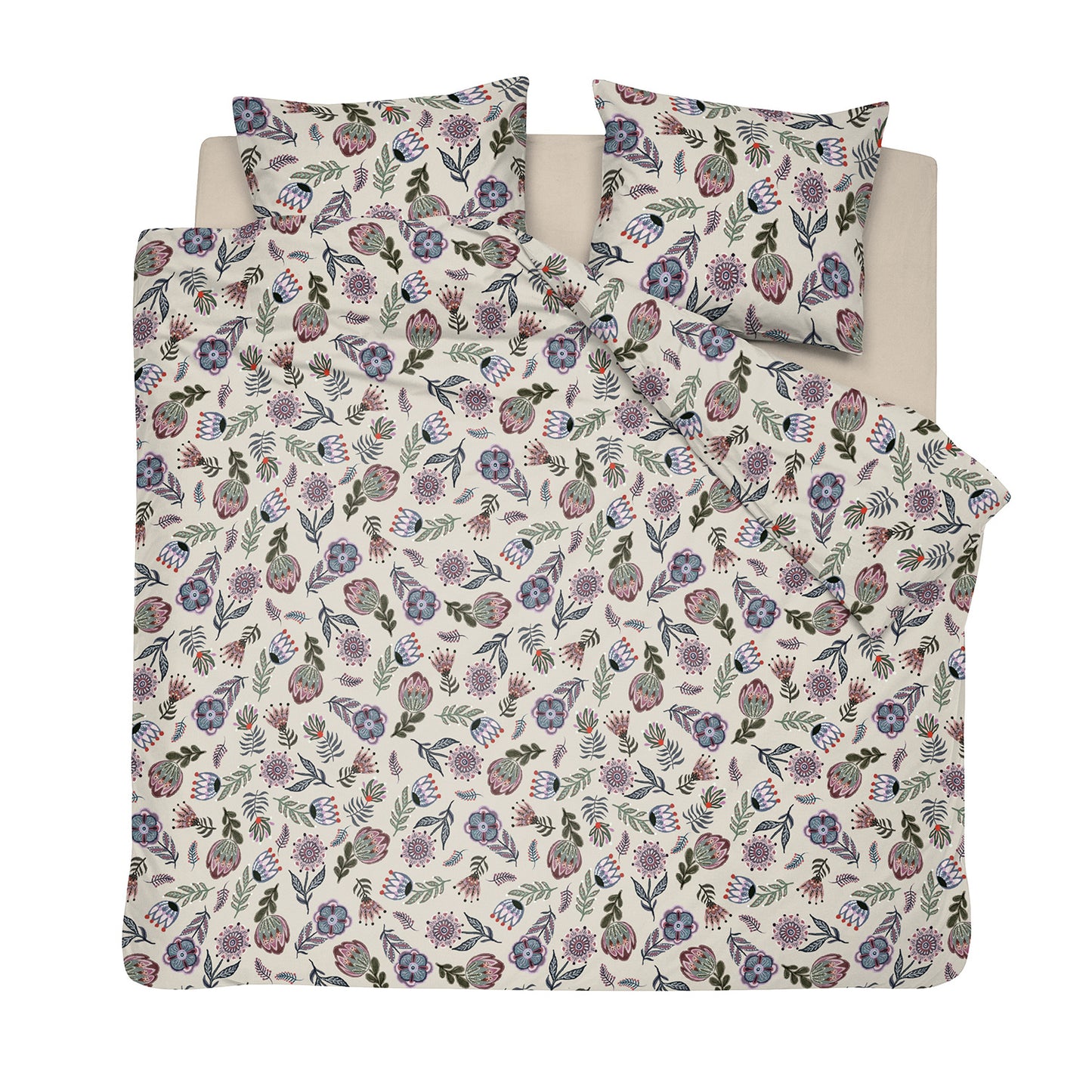 Cocon duvet cover set cotton satin multi