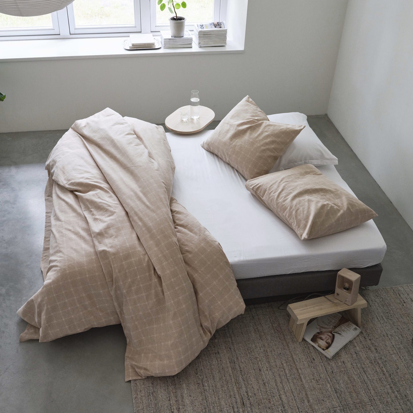 Carre duvet cover flannel natural