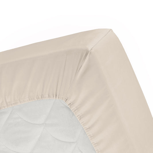 Fitted sheet flannel light sand
