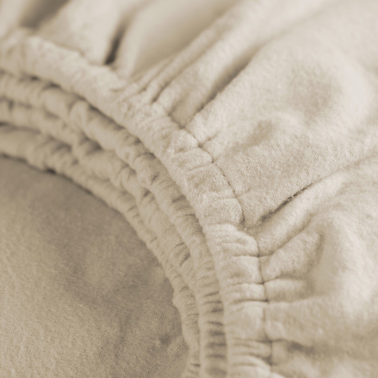 Fitted sheet flannel light sand