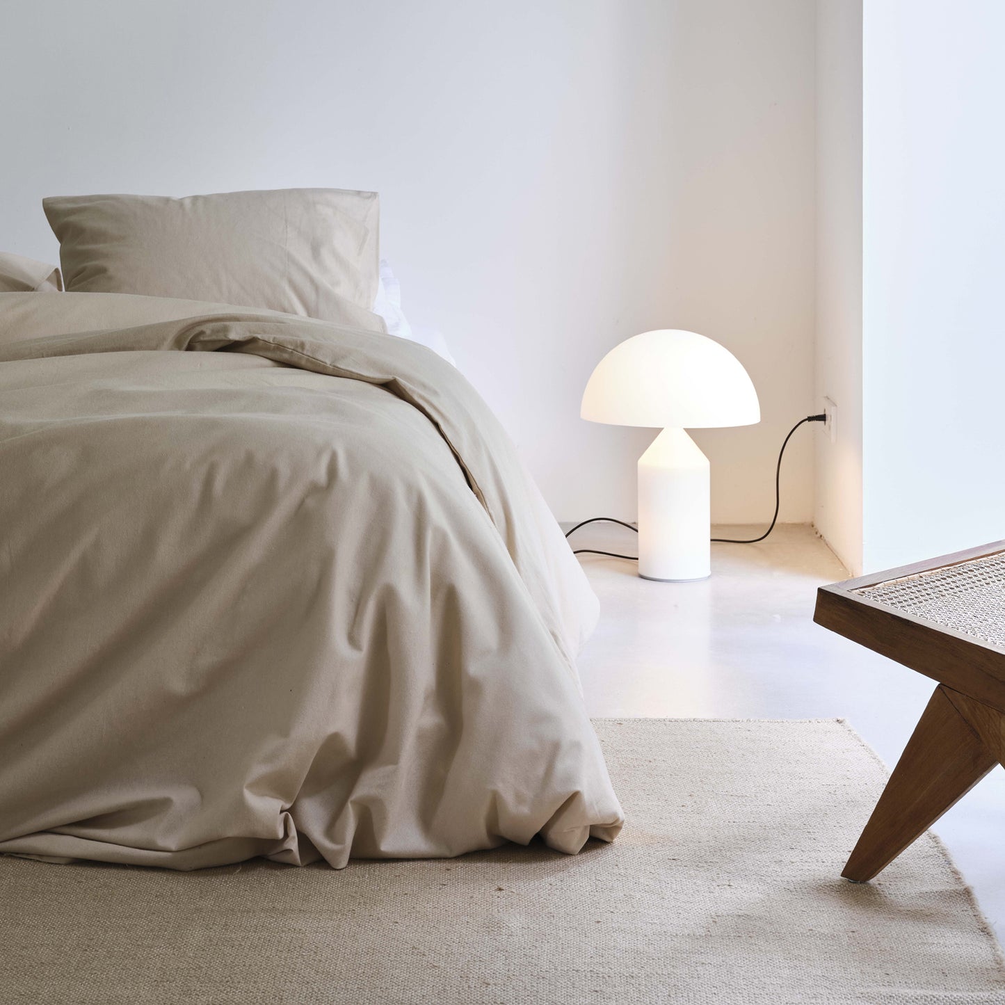 Morning duvet cover flannel light sand