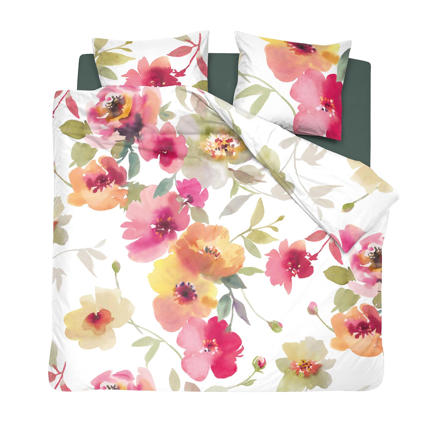 Flore duvet cover set cotton pink
