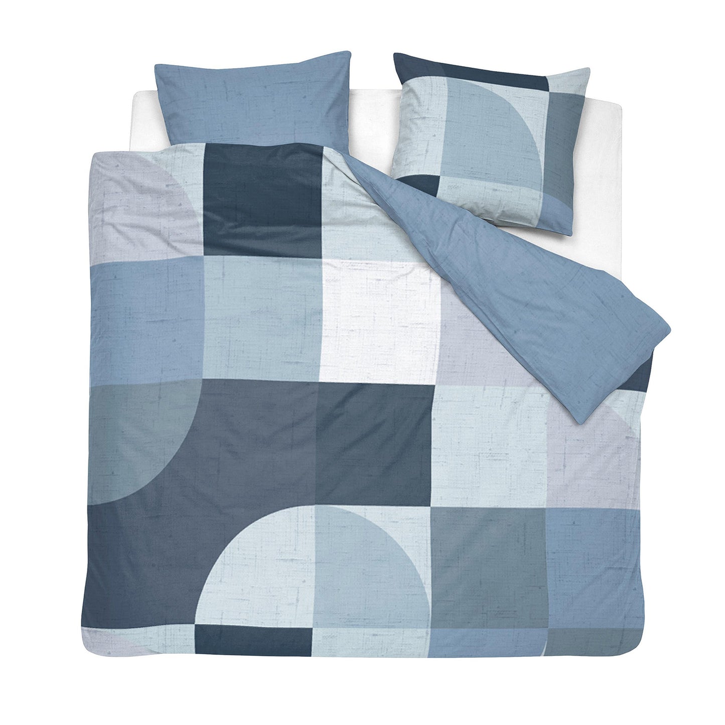 Rune duvet cover set cotton blue