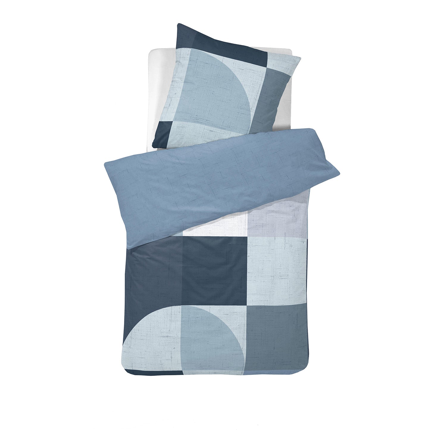Rune duvet cover set cotton blue