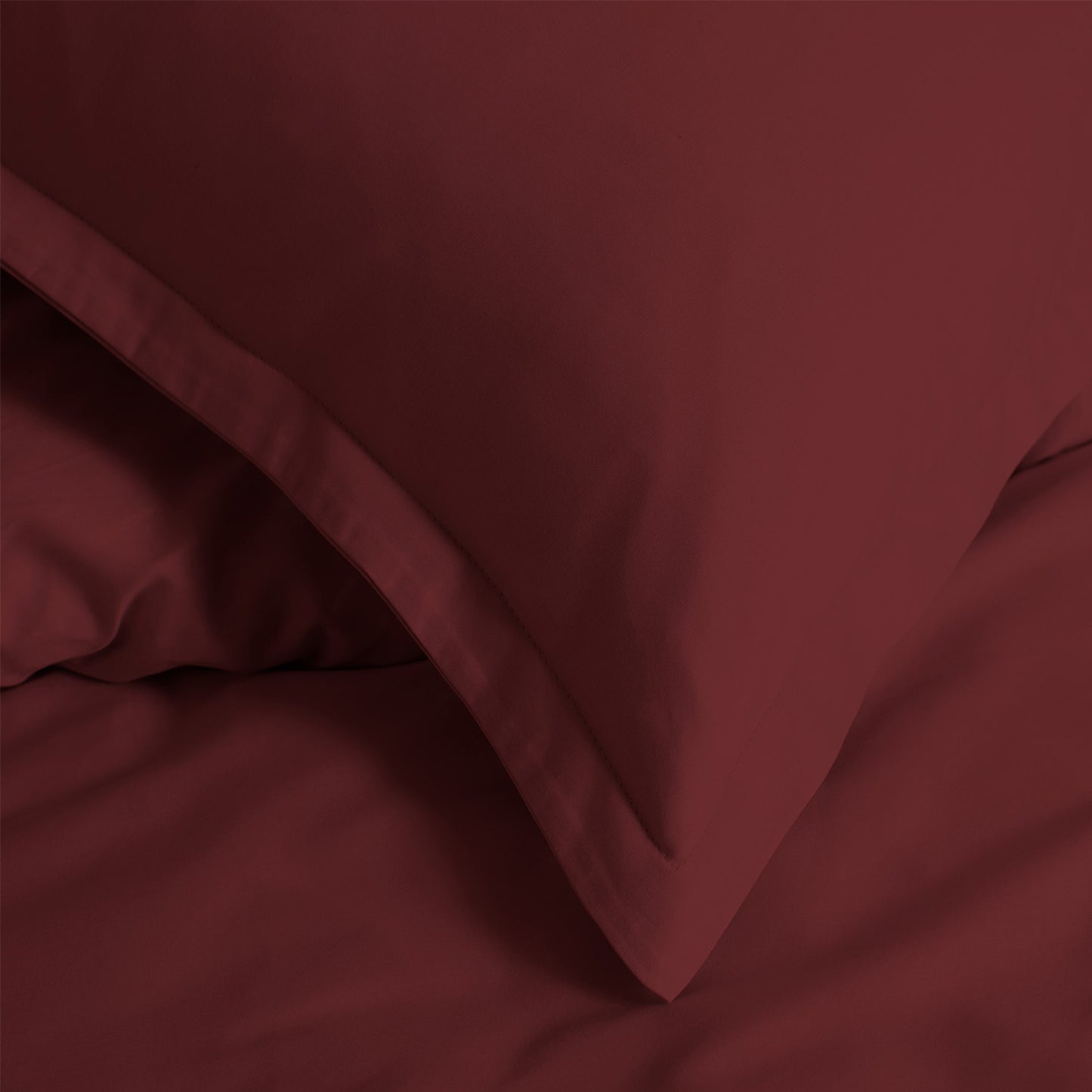Sundays duvet cover cotton satin burgundy