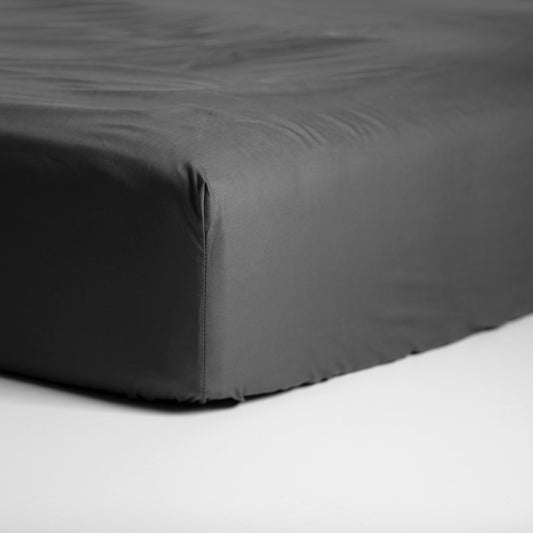 Weekend fitted sheet high corner cotton anthracite