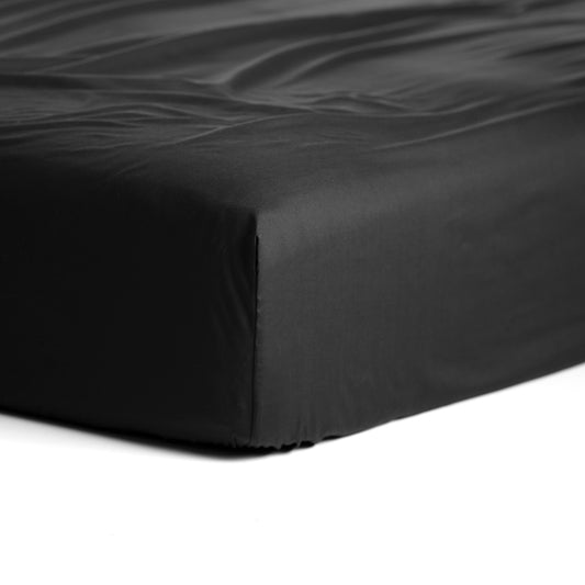 Weekend fitted sheet high corner cotton black