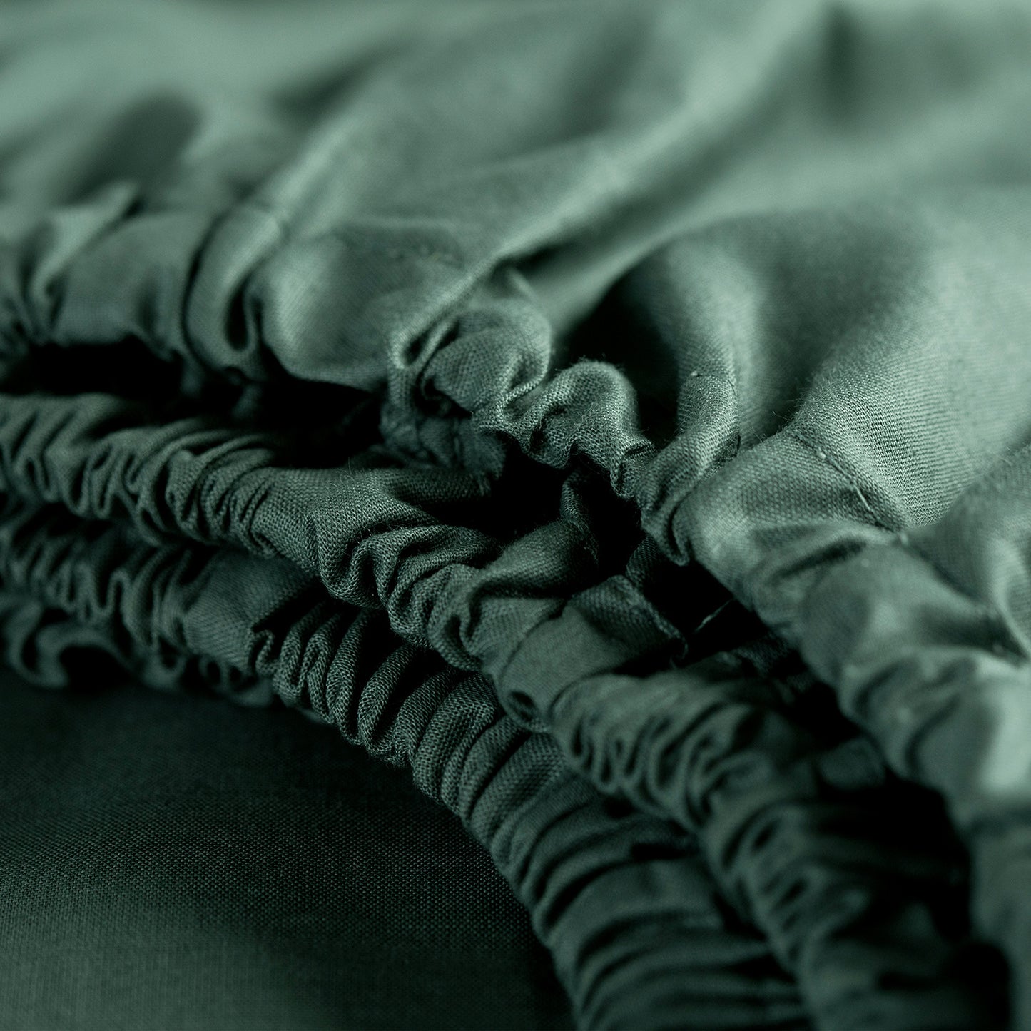 Weekend topper hoeslaken katoen groen