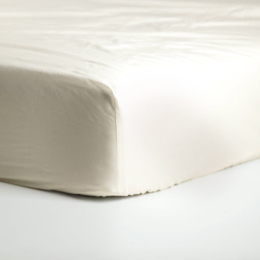 Weekend fitted sheet cotton ivory