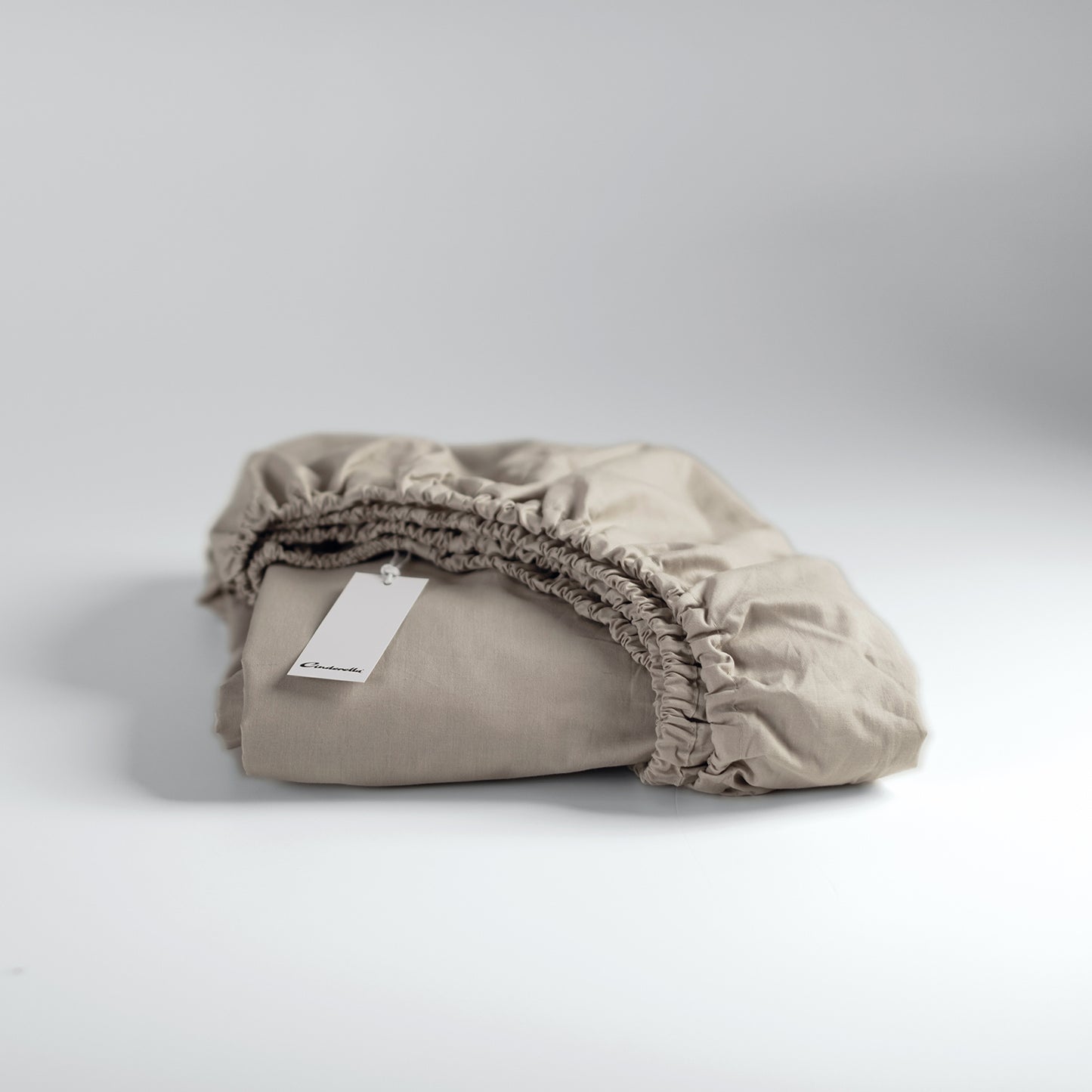 Weekend fitted sheet cotton taupe
