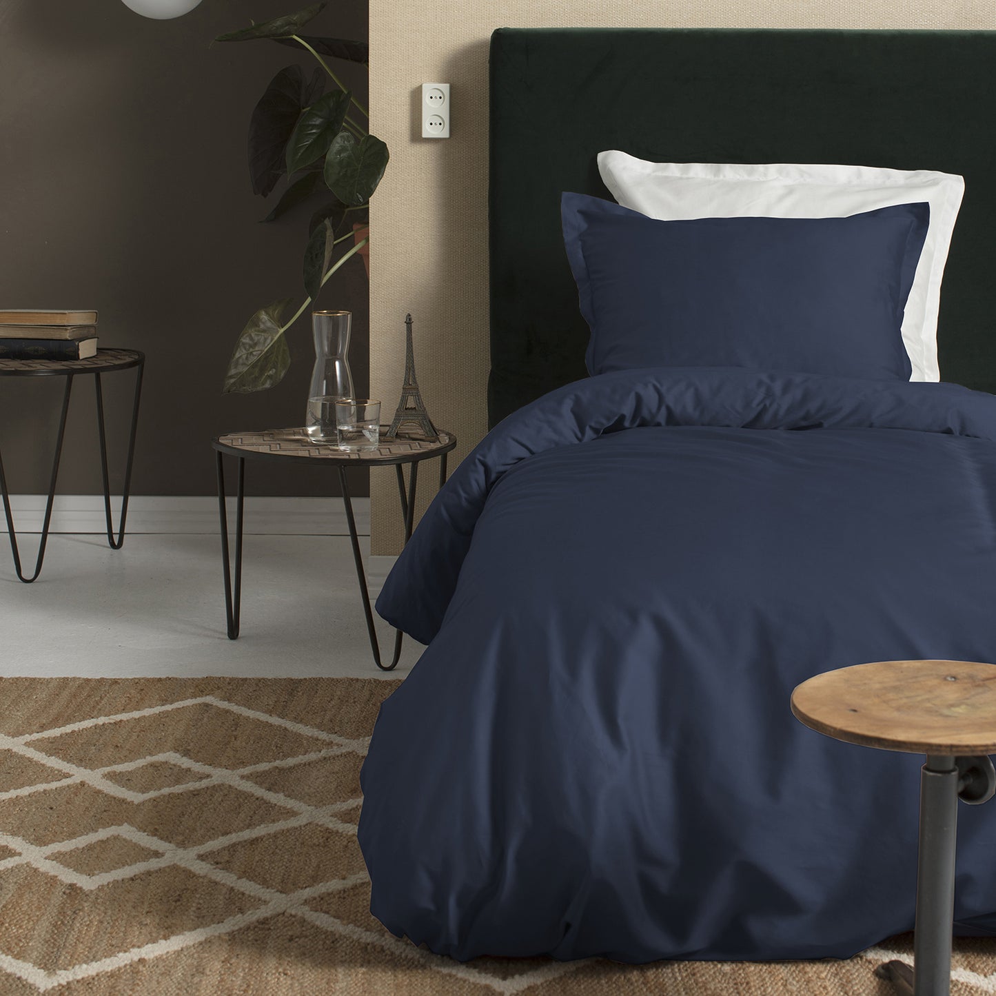 Sundays duvet cover cotton sateen navy