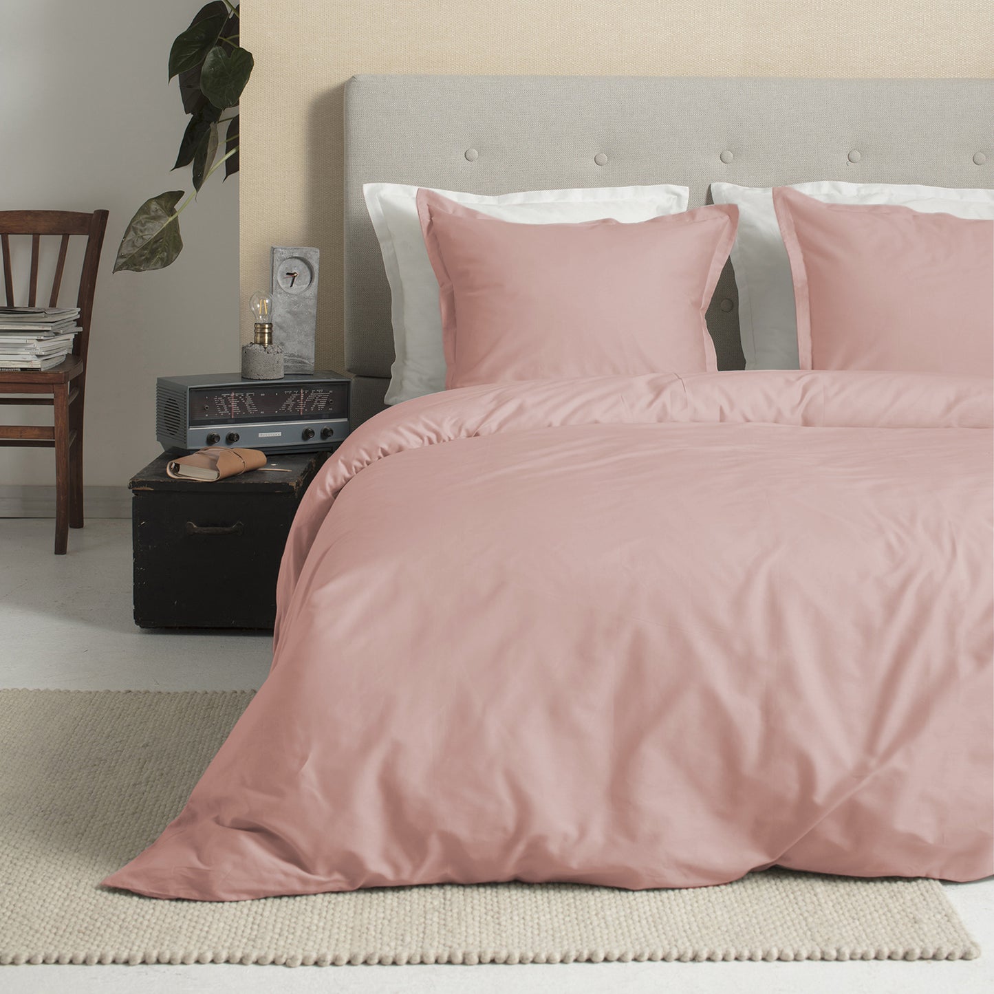 Sundays duvet cover cotton satin pink