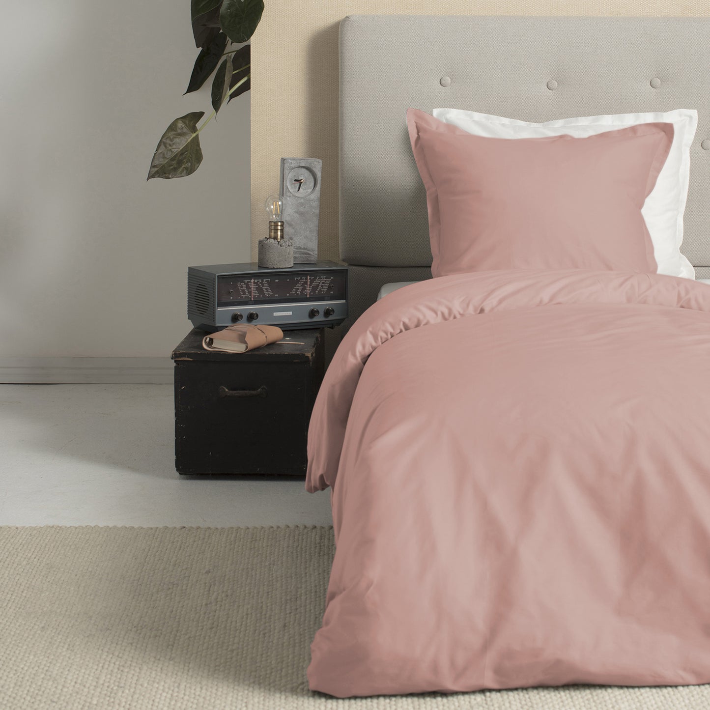 Sundays duvet cover cotton satin pink