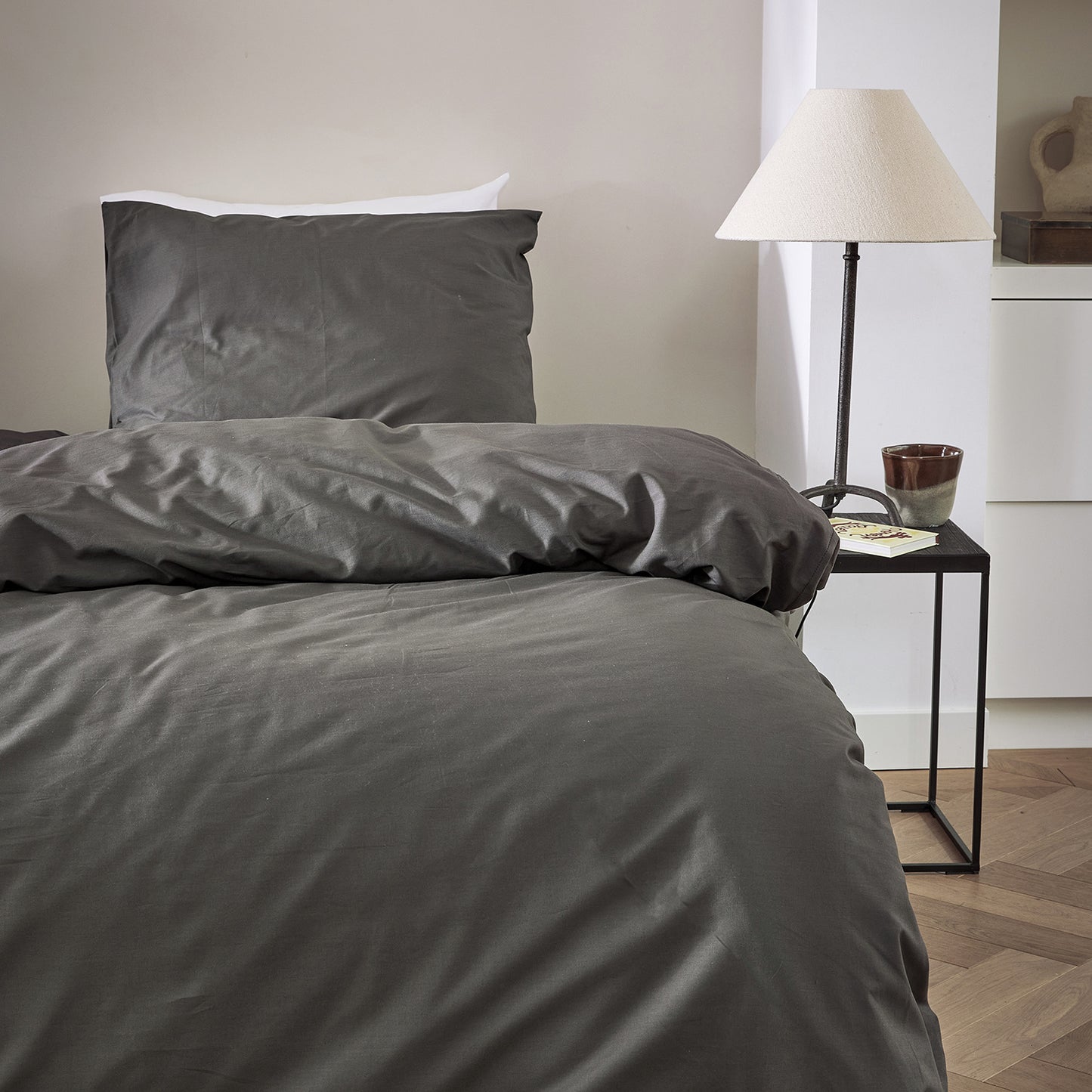 Weekend Bettbezug Baumwolle anthrazit