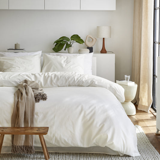 Weekend dekbedovertrek katoen ivoor