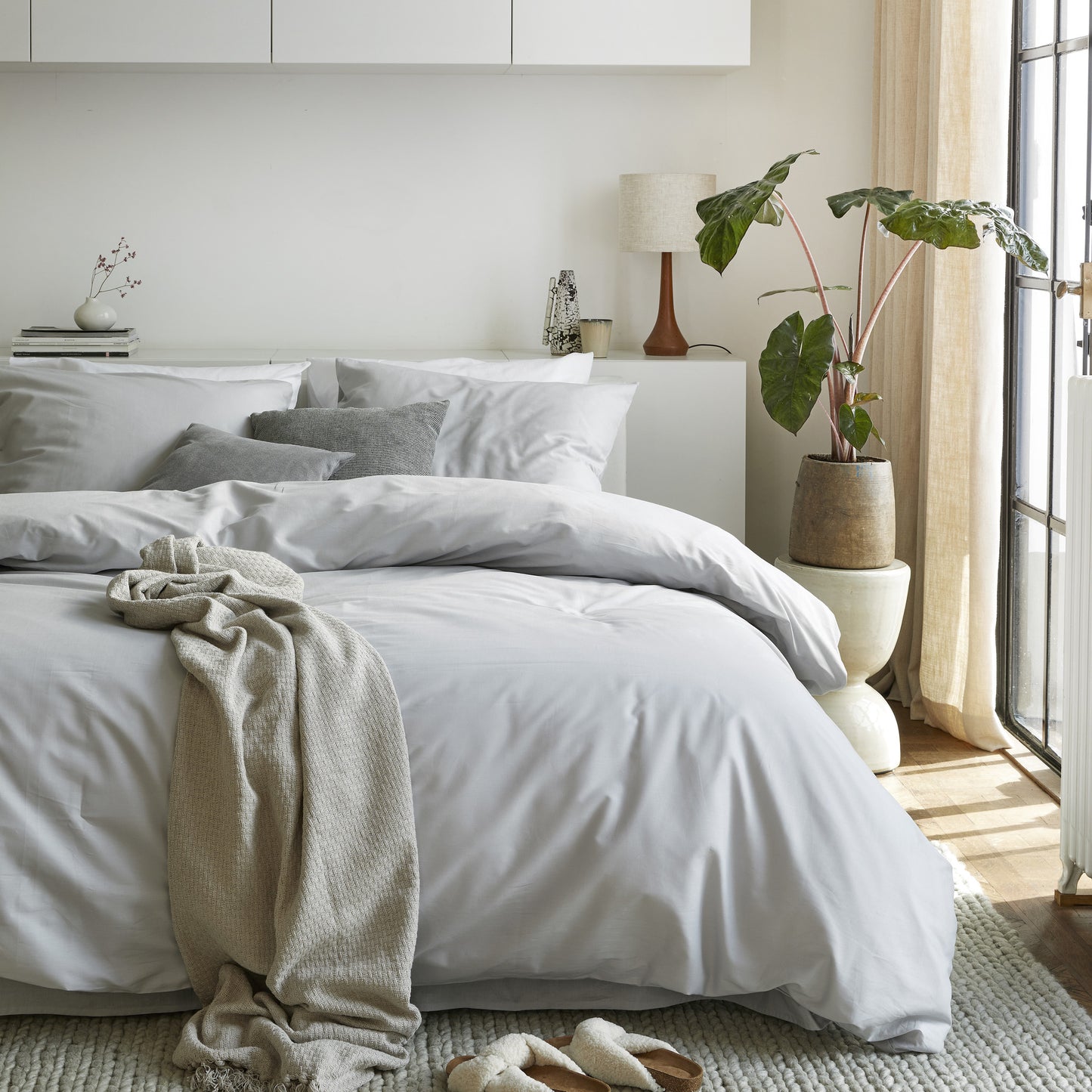 Weekend Bettbezug Baumwolle hellgrau
