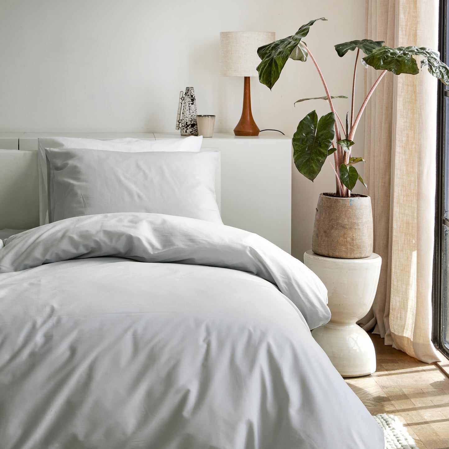 Weekend Bettbezug Baumwolle hellgrau