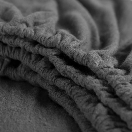 Topper fitted sheet flannel anthracite