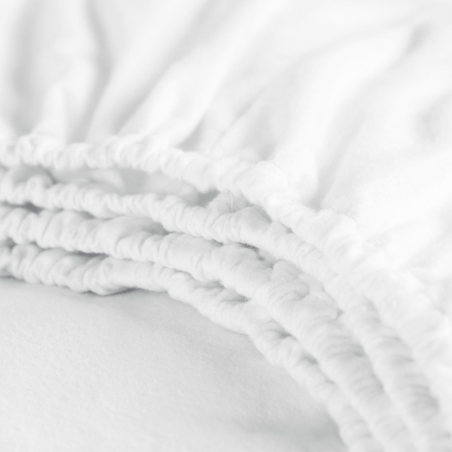 Topper fitted sheet flannel white