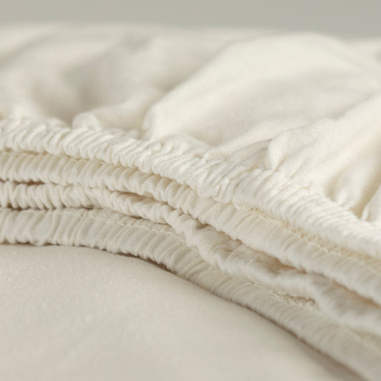 Fitted sheet jersey ivory