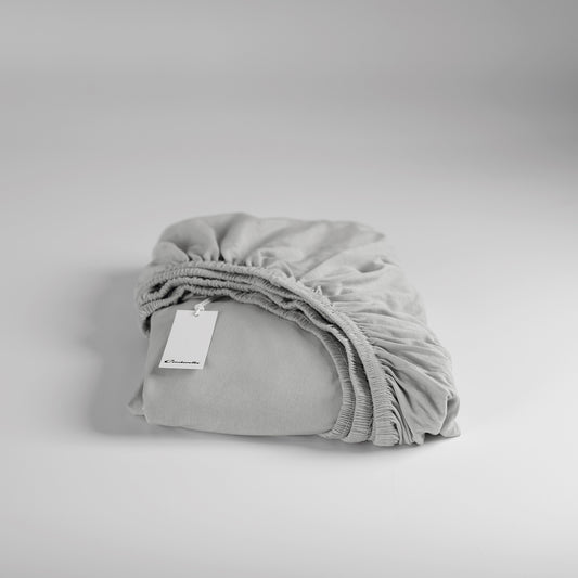 Fitted sheet jersey light gray