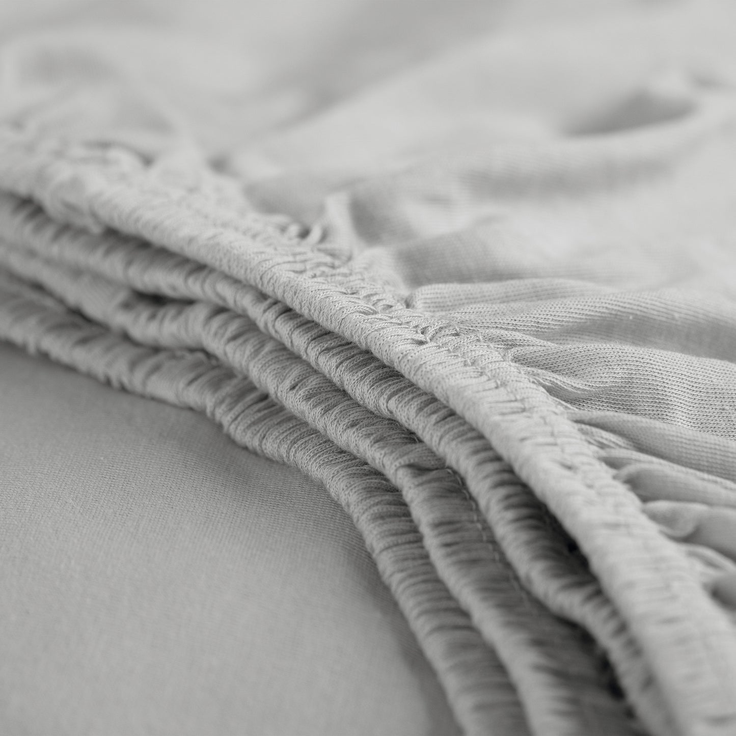 Fitted sheet jersey light gray