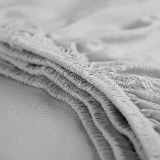 Fitted sheet jersey light gray