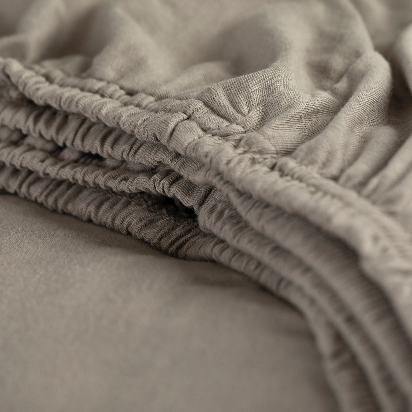 Hoeslaken jersey taupe