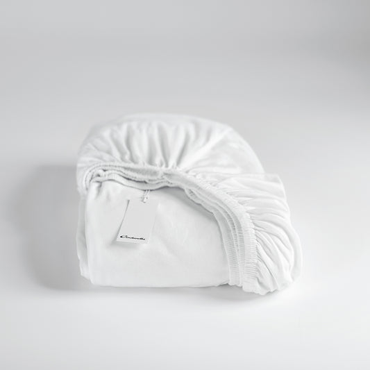 Fitted sheet jersey white