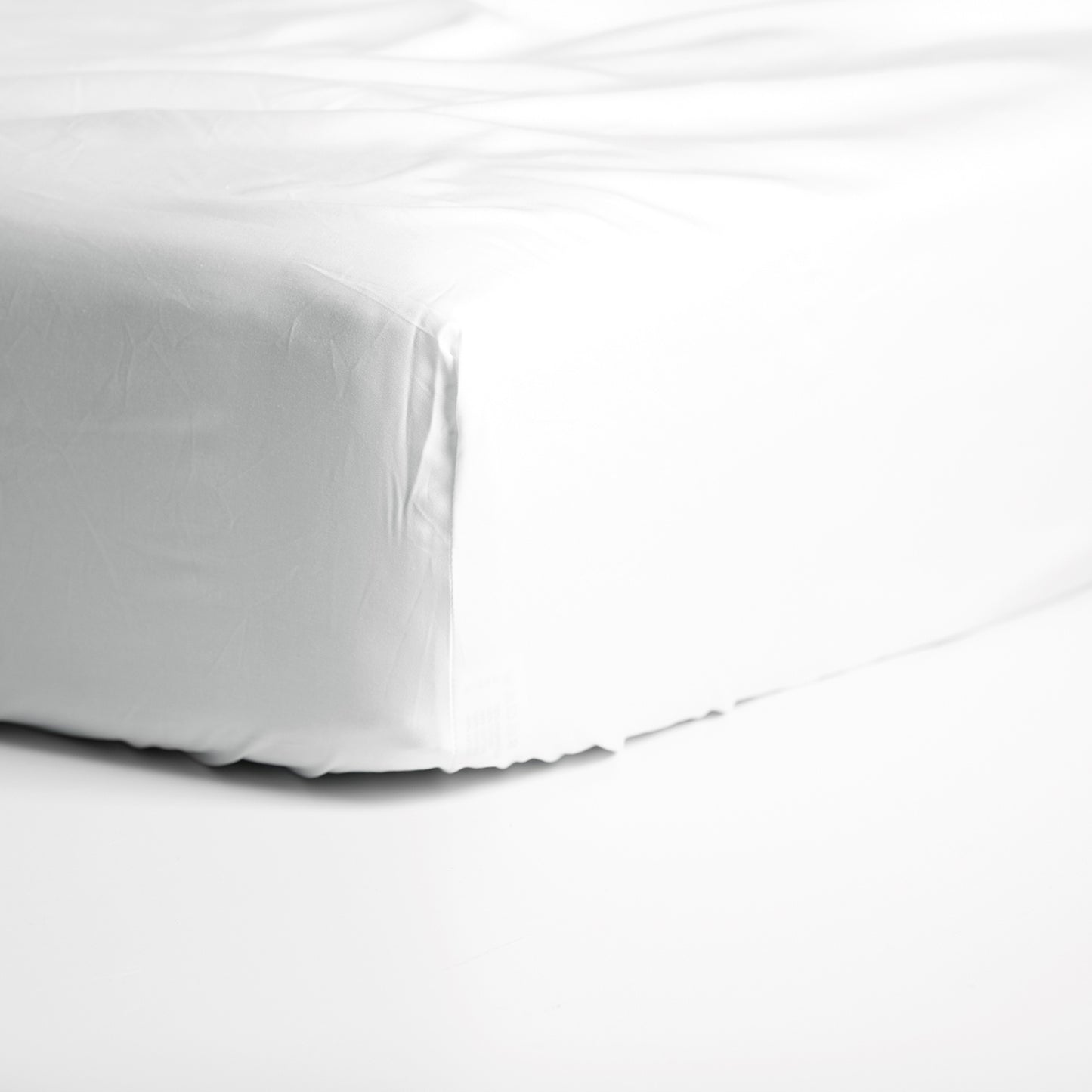 Sundays fitted sheet cotton satin white